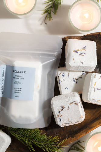 Solstice Botanical Shower Steamers - Cypress Frankincense