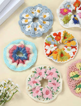 Load image into Gallery viewer, Sweet Colorful Flower Handmade Crochet Scrunchies MK2BLW6W6HSR217