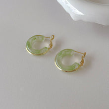 Load image into Gallery viewer, Candy Color Metal Geometics Hoop Earrings MK2ZCEP6W6JER390
