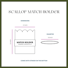Load image into Gallery viewer, Scallop Match Pot with Match striker