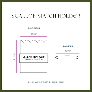 Scallop Match Pot with Match striker