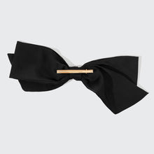 Load image into Gallery viewer, Recycled Fabric Bow Hair Clip 1pc- Black