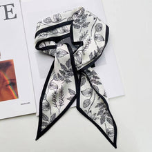 Load image into Gallery viewer, Print Narrow Long Satin Silk-Feel Scarf MK2BLW6W6NSI135
