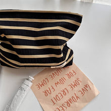 Load image into Gallery viewer, Striped Color Block Portable Simple Make Up Bag MK2BLW6W10BOB720