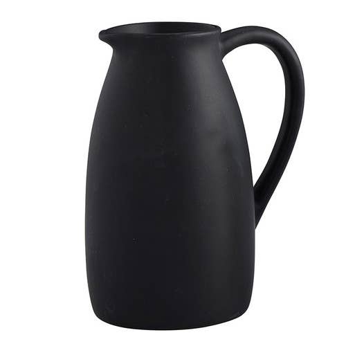 Black Ceramic Pitcher -small