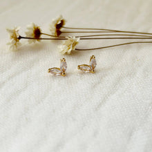 Load image into Gallery viewer, CZ Double Marquise Studs