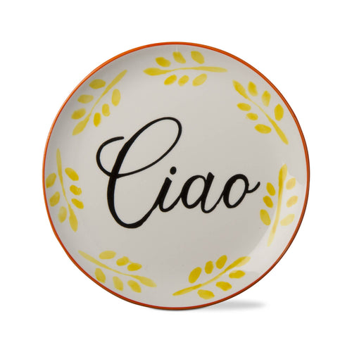 Dolce Vita Ciao Appetizer Plate - Yellow