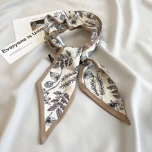 Load image into Gallery viewer, Print Narrow Long Satin Silk-Feel Scarf MK2BLW6W6NSI135