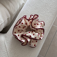 Load image into Gallery viewer, Polka Dot Gingham Ruffled Hair Scrunchies MK2BLW6W6HSR218