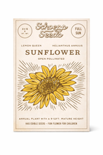 Load image into Gallery viewer, Sunflower, Heirloom Garden Seed Packets