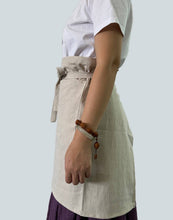 Load image into Gallery viewer, Linen Half Apron with Pockets