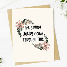 Load image into Gallery viewer, "I'm sorry you're going through this" Sympathy Card