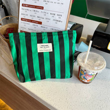 Load image into Gallery viewer, Color Block Striped Large Capacity Make Up Bag MK2BLW6W10BOB714