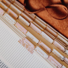 Load image into Gallery viewer, Gold Foil Bible Tabs - Dusty Pink