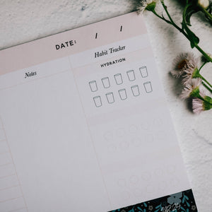 Weekly Agenda Notepad | Teal Floral
