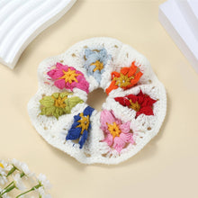 Load image into Gallery viewer, Sweet Colorful Flower Handmade Crochet Scrunchies MK2BLW6W6HSR217