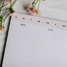 Load image into Gallery viewer, Weekly Agenda Notepad | Teal Floral