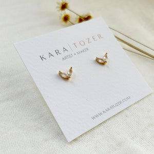 CZ Double Marquise Studs