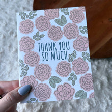 Load image into Gallery viewer, "Thank you so much" Floral Pattern Appreciation Card