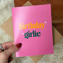 Load image into Gallery viewer, Birthday Girlie Pink Text Greeting Card