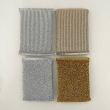 Load image into Gallery viewer, Metallic gold silver rectangle kitchen scouring scrub sponge