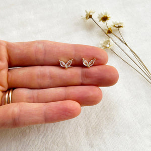 CZ Double Marquise Studs