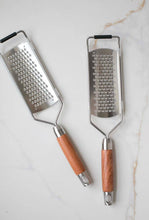 Load image into Gallery viewer, Cheese Grater with Walnut Wood Handle