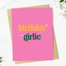 Load image into Gallery viewer, Birthday Girlie Pink Text Greeting Card