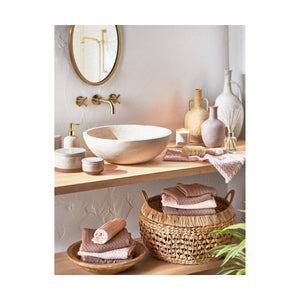 Wellbeing Waffle Wash Cloth Set Of 2 - Blush