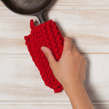 Load image into Gallery viewer, Chili Red Knit Potholder