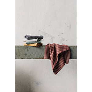 Dove Gray Stripe Linen/Cotton Dishtowel