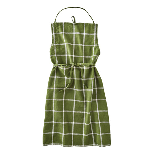 Classic Check Slub Apron - Foliage