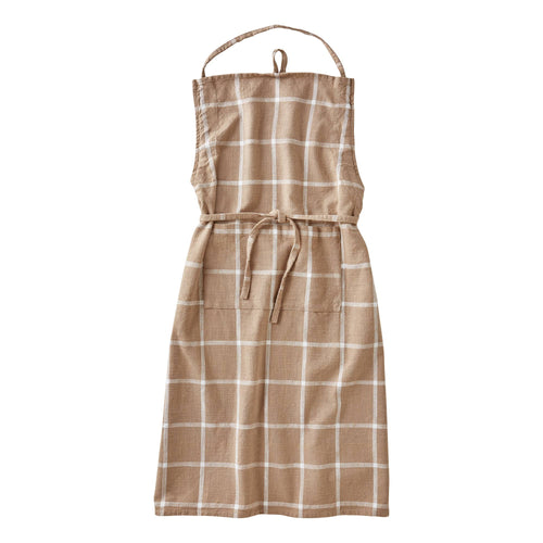 Classic Check Slub Apron - Linen