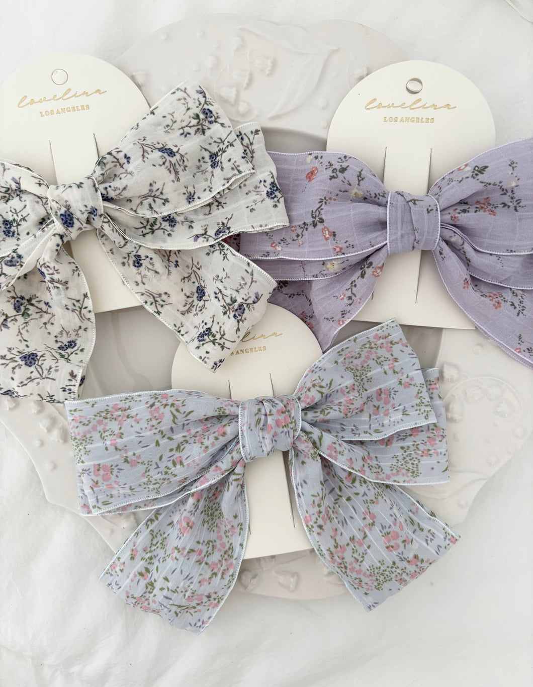 Soft Petal Garden Bow Hair Clip