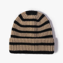 Load image into Gallery viewer, Winter Striped Beanie Cuff Warm Knitted Hat MK2BLW6W6HAT275