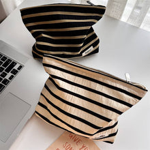 Load image into Gallery viewer, Striped Color Block Portable Simple Make Up Bag MK2BLW6W10BOB720