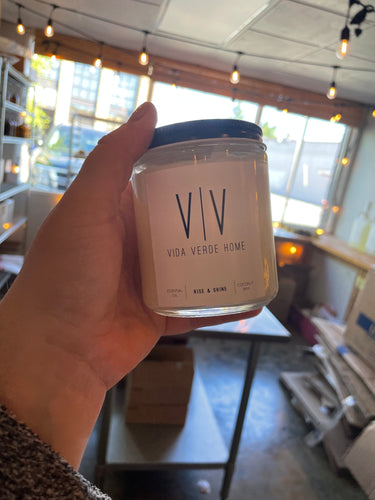 Rise and Shine: Coconut Wax Candle with Essential Oils