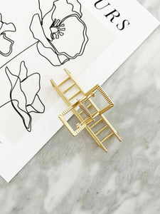 3.25" Matte Gold Hair Clip - FELICIA