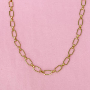 Amber Boxy Chain Necklace