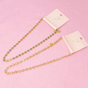 Color Drip Flower Necklace: Pink