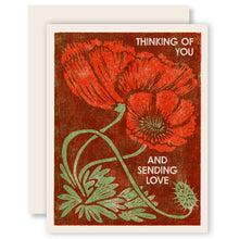 Load image into Gallery viewer, Thinking of You (Red Poppies) Friendship Card