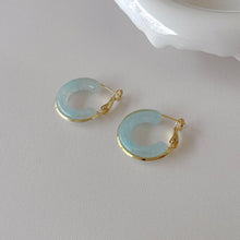 Load image into Gallery viewer, Candy Color Metal Geometics Hoop Earrings MK2ZCEP6W6JER390