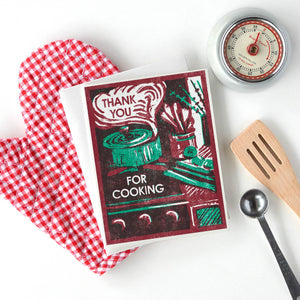 Thank You For Cooking Letterpress Card