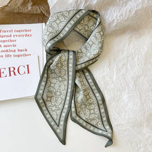 Load image into Gallery viewer, Print Narrow Long Satin Silk-Feel Scarf MK2BLW6W6NSI135