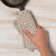 Load image into Gallery viewer, Dove Gray Knit Potholder