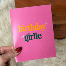 Load image into Gallery viewer, Birthday Girlie Pink Text Greeting Card