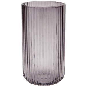 Fluted Glass 17 oz - Smoke