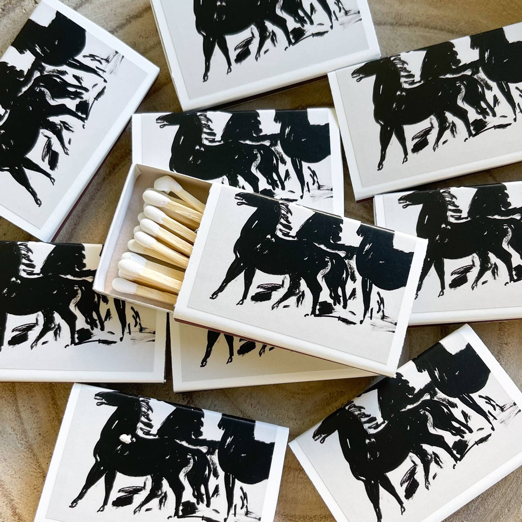 Abstract Wild Horses Match Set // Vintage Landscape