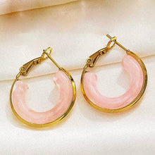 Load image into Gallery viewer, Candy Color Metal Geometics Hoop Earrings MK2ZCEP6W6JER390