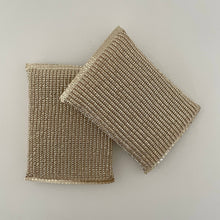 Load image into Gallery viewer, Metallic gold silver rectangle kitchen scouring scrub sponge